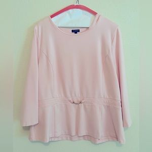 EUC Talbots Peplum Top with metal buckle, XL